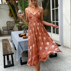 Ruffle Hem Floral Cami Dress